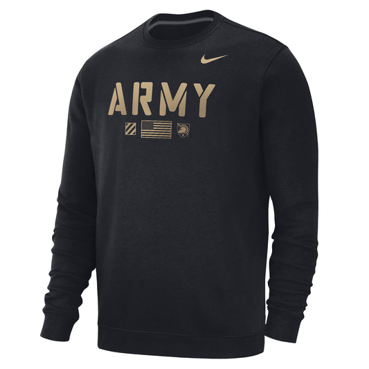 Nike Army Club Crew Sweatshirt-Black
